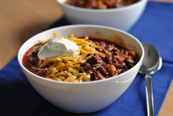 Slow Cooker Chili in a Bowl